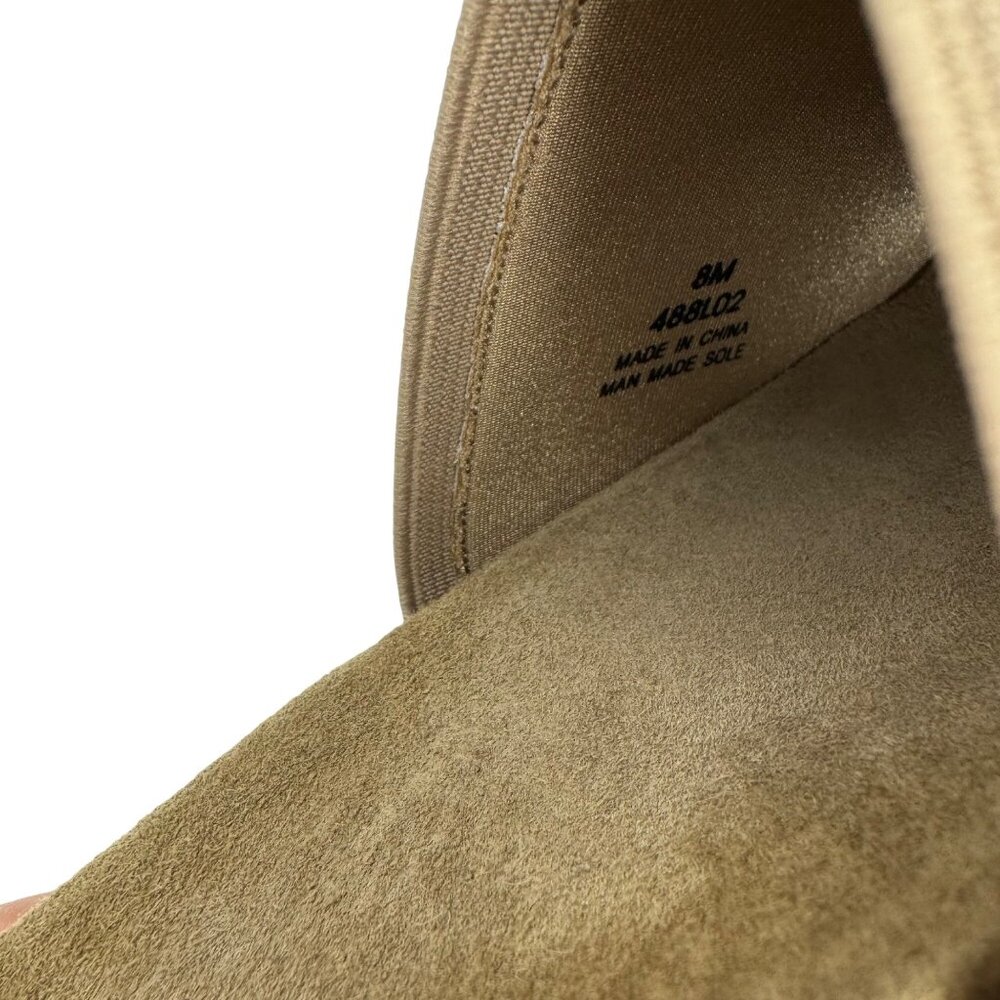 Vintage Y2K Square Toe Life Stride Comfort Stretchy Wide‎ Strap Tan Sandals 8M - Picture 8 of 8